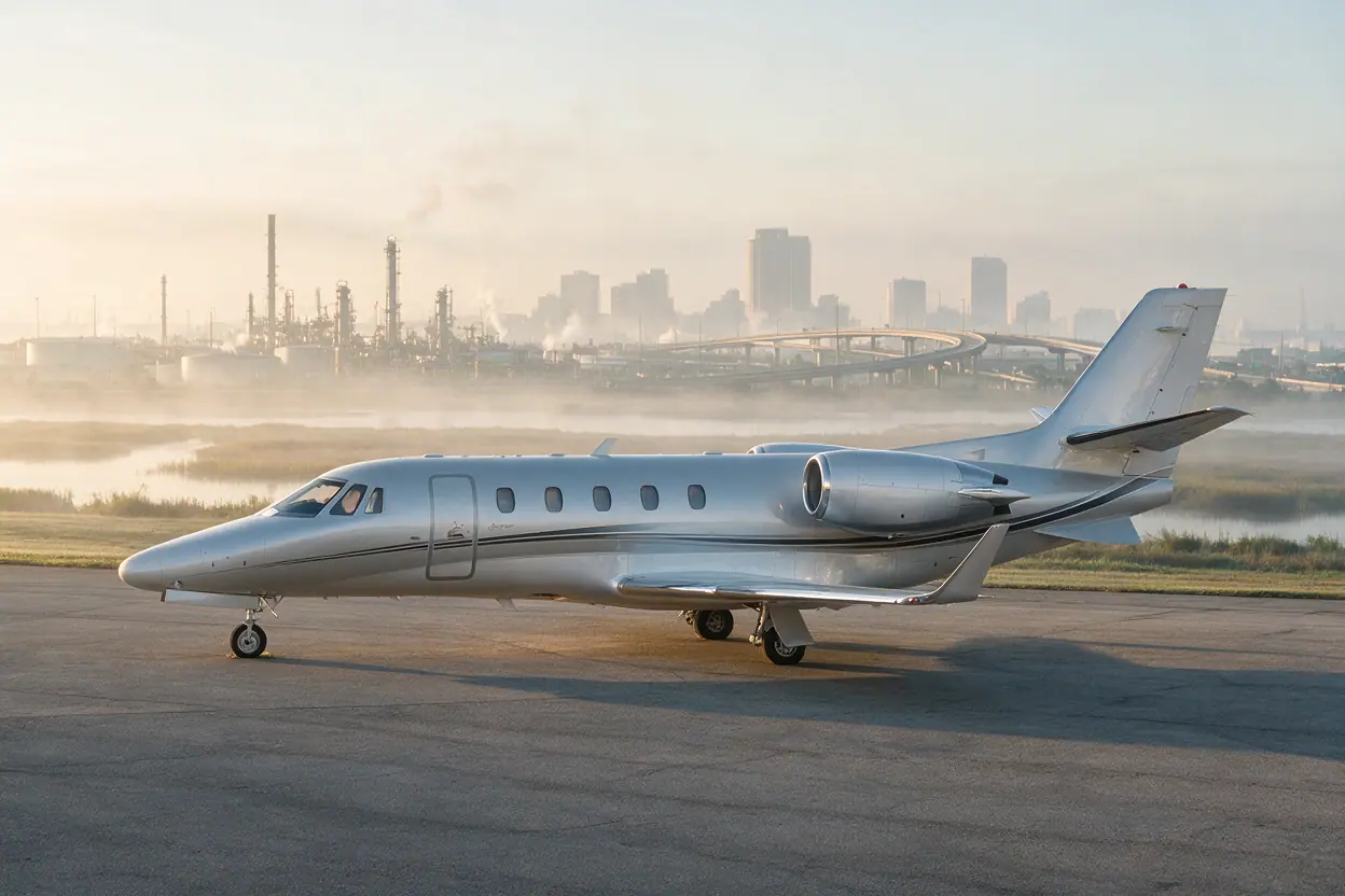 Private jet in Houston