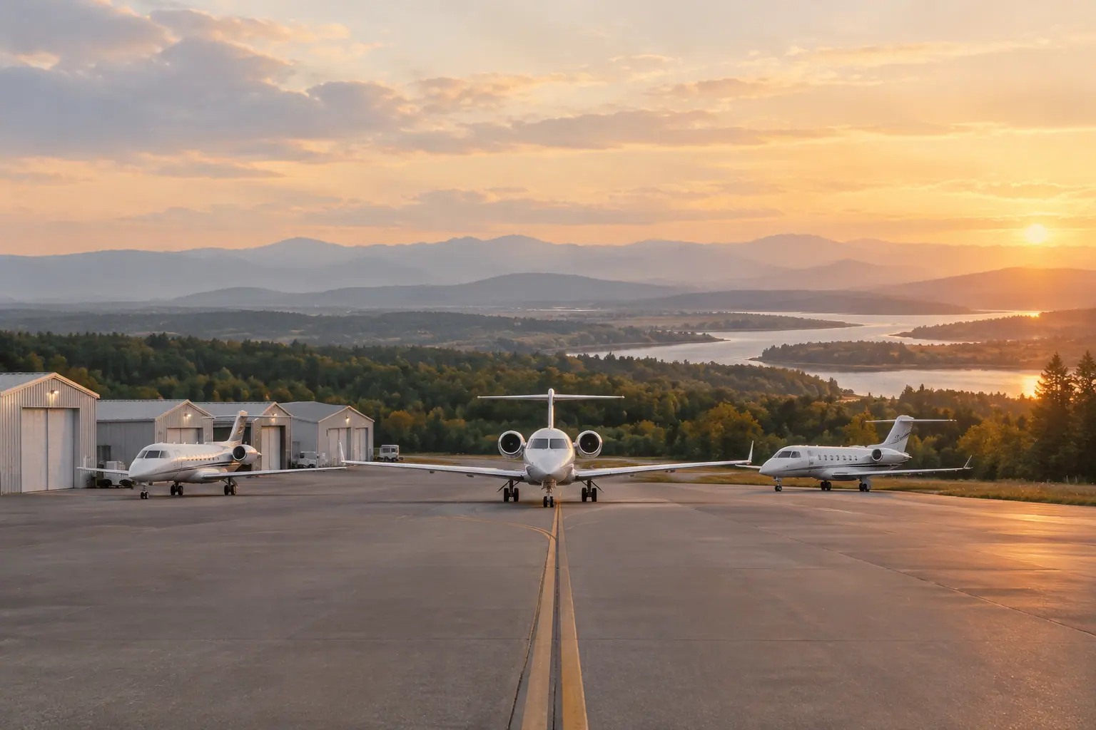 Private jets at Dallas Love Field