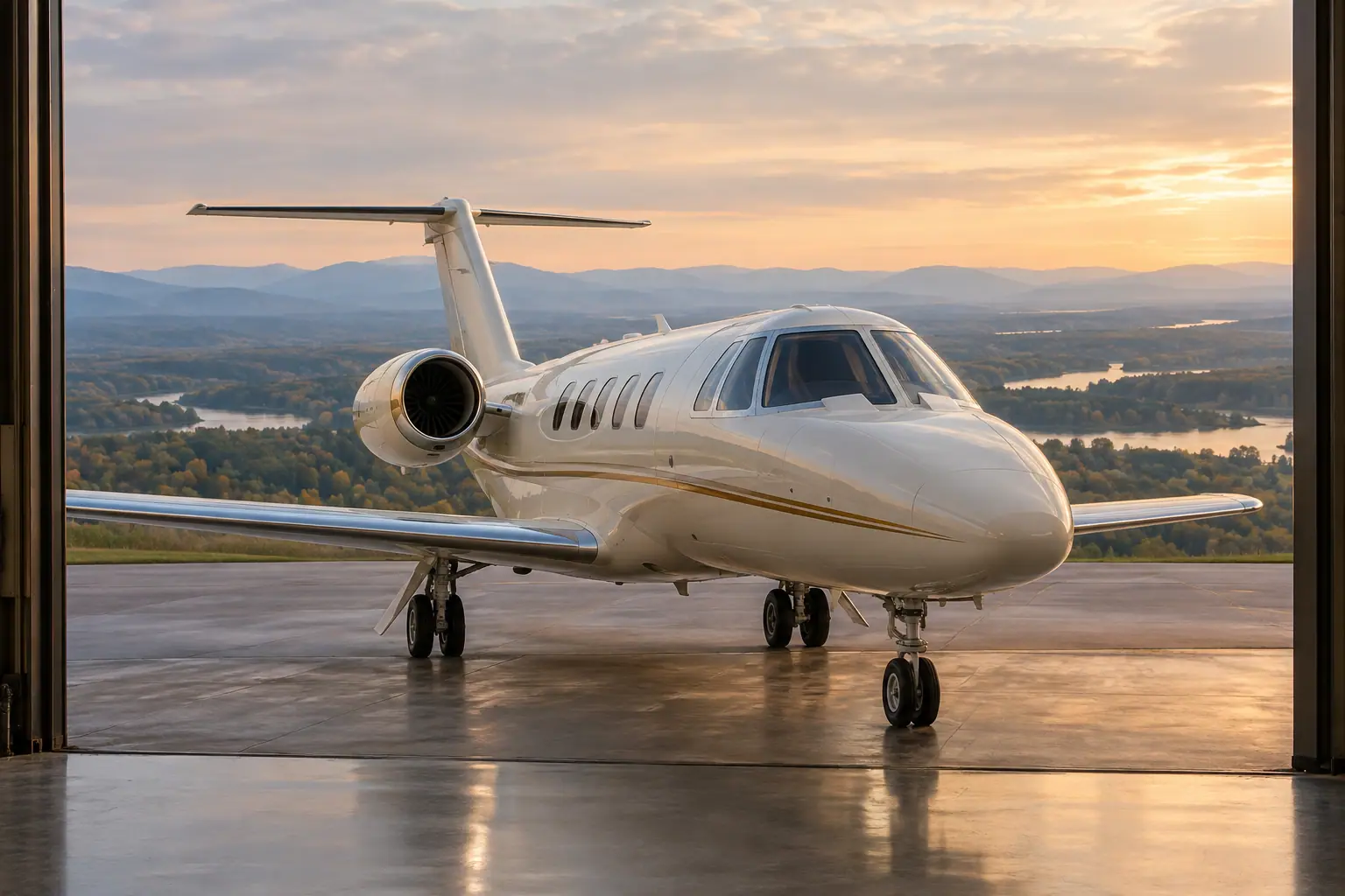 Light jet on the ramp
